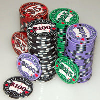 Pocket Aces 10 Gram Ceramic Custom Poker Chip Sample Pack - 8 chips