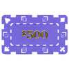 Rectangular $500 Purple Poker Plaques - Qty 5