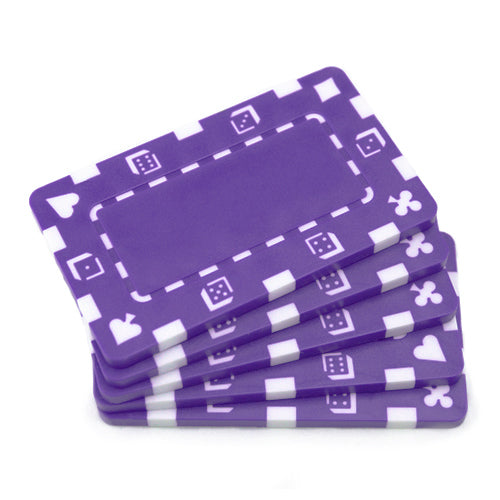 Rectangular Blank Purple Poker Plaques - Qty 5