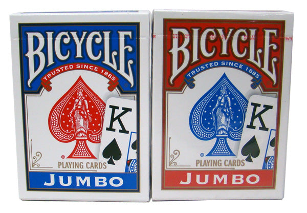 Bicycle Rider Back Red Blue Poker Size Jumbo Index - QTY 12