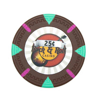 Rock & Roll 13.5 Gram Clay Poker Chips in Rolling Aluminum Case - 1000 Ct.