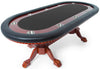 Rockwell Poker Table With Heritage Style Legs, Stainless Steel Cupholders. and Black Suited Speed Cloth