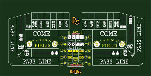 Rollout Gaming Craps Table Top