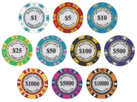 Monte Carlo 14 Gram Poker Chip Sample - 10 Chips