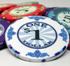 Scroll 10 Gram Ceramic Poker Chips in Standard Aluminum Case - 300 Ct.