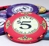 Scroll 10 Gram Ceramic Poker Chips in Acrylic Carrier - 1000 Ct.