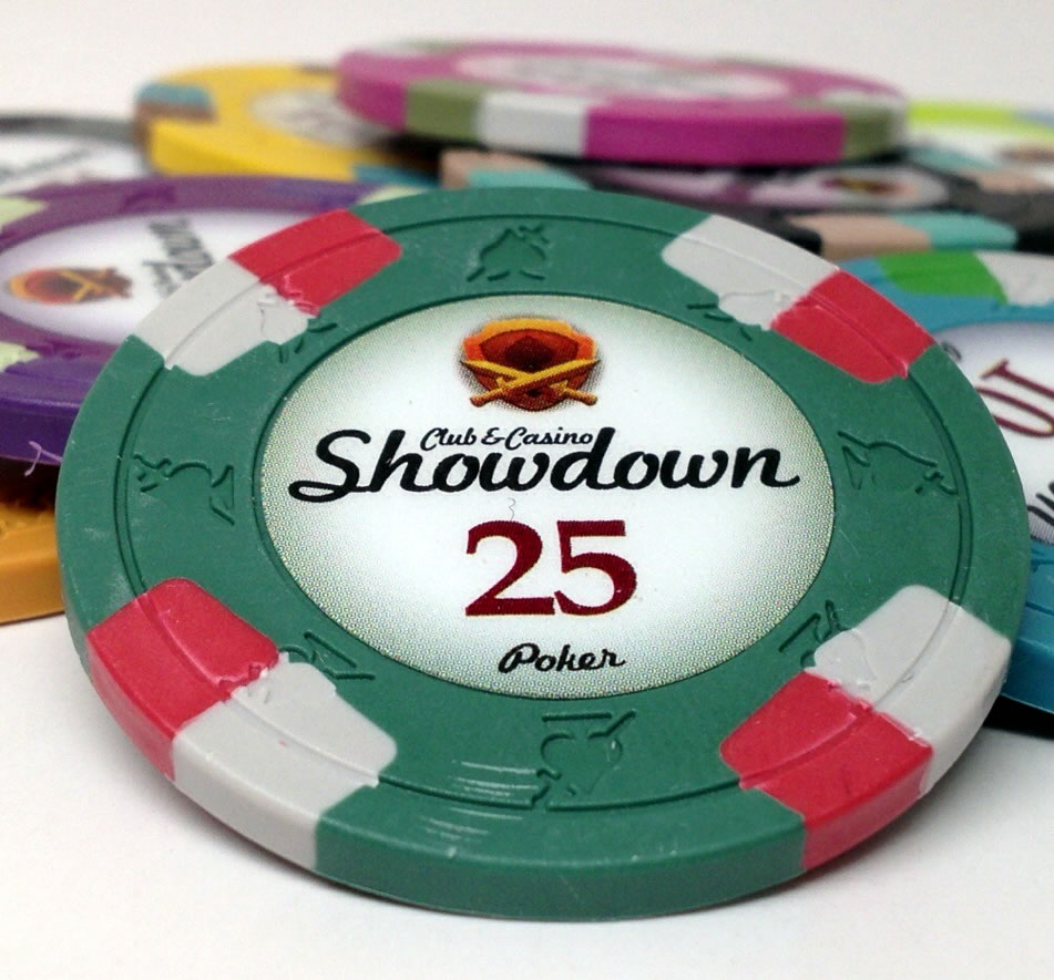 (25) 50 Cent Showdown Poker Chips