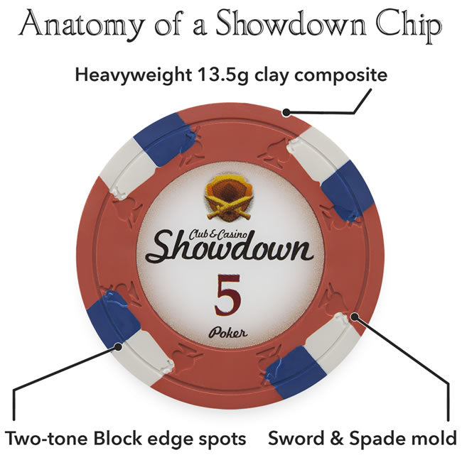 Showdown 13.5 Gram Clay Poker Chips