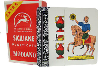 Modiano Siciliane N96 Plastic Coated Italian Regional Playing Cards