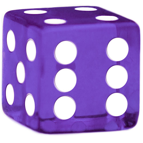 single purple19mm dice