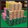 10 Gram Ceramic Custom Poker Chips - Full Custom Design Sample Pack - 7 chips