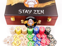 Stay Zen Custom Poker Set Close View