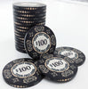 The Victorian Custom Ceramic Poker Chip Sample Pack - Black