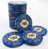 The Victorian Custom Ceramic Poker Chip - Blue