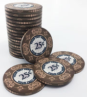 The Victorian Custom Ceramic Poker Chip - Brown