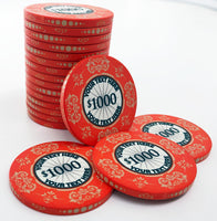 The Victorian Custom Ceramic Poker Chip Sample Pack - Orange