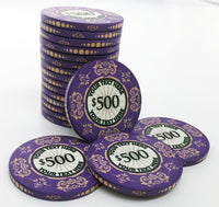 The Victorian Custom Ceramic Poker Chip - Purple