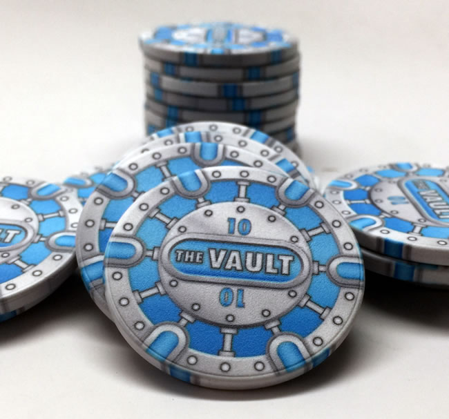 The Vault Series 10 Gram Ceramic Custom Poker Chip Sample Pack - 8 chips