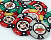 Custom Printed Acrylic Poker Chip Set with 14 Gram Clay Ace King & Suits Poker Chips - 1000 Chips