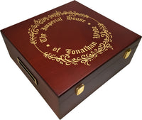 750 Capacity Mahogany Wood Poker Case With Gold Color Fill - Imperial House