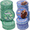 10 Gram Ceramic Custom Poker Chips - Full Custom Design Sample Pack - 7 chips