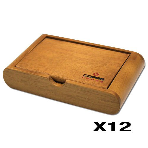 Copag Wooden Playing Card Box - Holds Two Decks - QTY 12 – Poker Chip Lounge