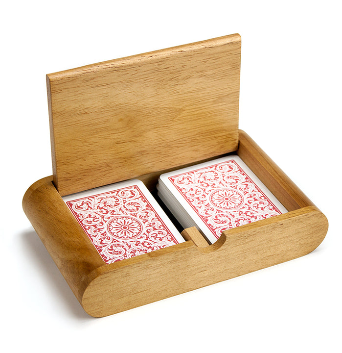 Copag Wooden Playing Card Box - Holds Two Decks - QTY 12