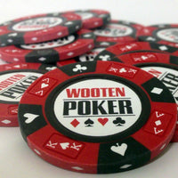 Custom Printed Acrylic Poker Chip Set with 14 Gram Clay Ace King & Suits Poker Chips - 1000 Chips